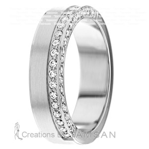 Diamond Wedding Band 6mm 0.59 Ctw.