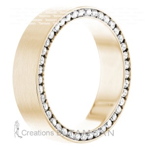 Flat Diamond Wedding Band 6mm 1.23 Ctw.