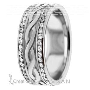 Infinity Diamond Wedding Band 8mm 0.90 Ctw.
