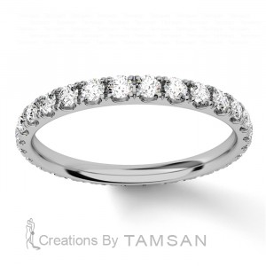 Diamond Round Cut Eternity Ring 0.55Ctw