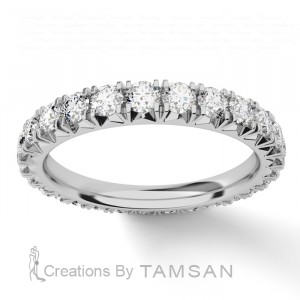 Diamond Round Cut Eternity Ring 1.40Ctw