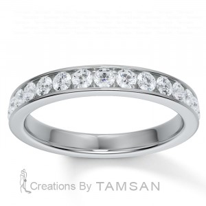 Diamond Round Cut Eternity Ring 1.05Ctw