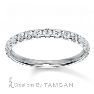 Diamond Round Cut Eternity Ring 0.55Ctw