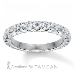 Diamond Round Cut Eternity Ring 3.05Ctw