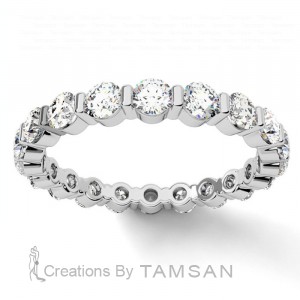 Diamond Round Cut Eternity Ring 1.35Ctw