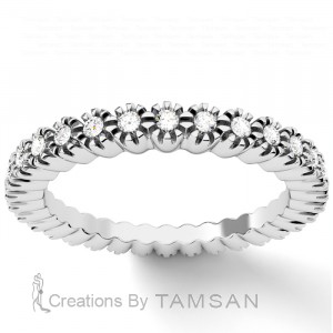 Diamond Round Cut Eternity Ring 0.35Ctw