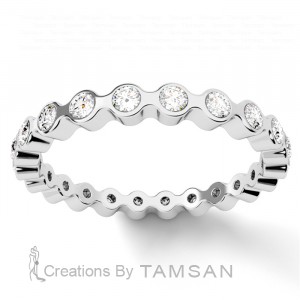 Diamond Round Cut Eternity Ring 0.55Ctw