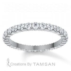 Diamond Round Cut Eternity Ring 0.90Ctw