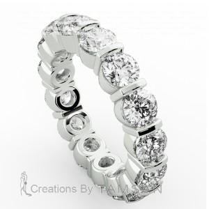 Diamond Round Cut Eternity Ring 4.50Ctw
