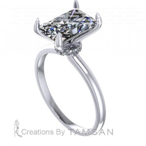 Radiant Hidden Halo Engagement Ring 3.60Ctw
