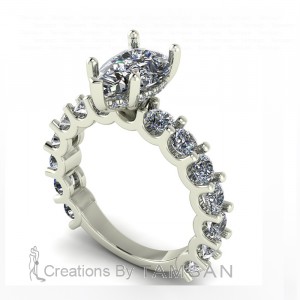 Pear Hidden Halo Engagement Ring 2.25Ctw