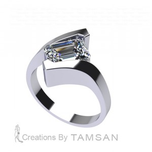 Emerald Solitaire Engagement Ring 2.6Ctw