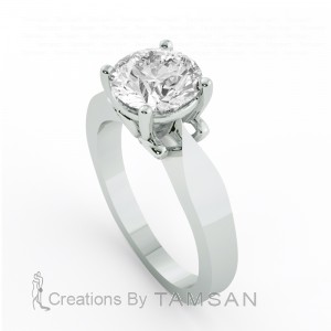 Solitaire Engagement Ring 1.6Ctw
