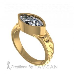 Marquise Solitaire Engagement Ring 2.2Ctw