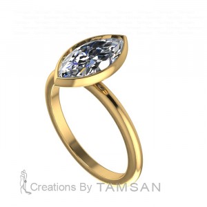 Marquise Solitaire Engagement Ring 1.7Ctw