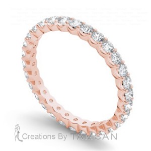 Diamond Round Cut Eternity Ring 1Ctw