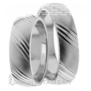 5.00mm Wide, His and Hers Wedding Bands