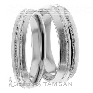 5.00mm Wide, Wedding Band Set