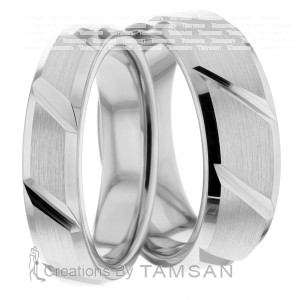 5.00mm Wide, Wedding Band Set