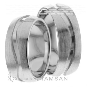 7.50mm Wide, Matching Wedding Ring Set