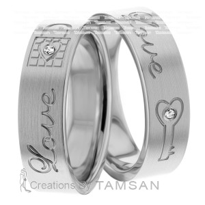 6.00mm Wide, Diamond His & Hers Wedding Band Sets