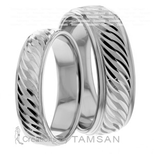 5.00mm Wide, His and Hers Wedding Bands