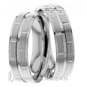 6.00mm Wide, Handmade Matching Wedding Bands