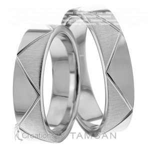 5.00mm Wide, His and Hers Wedding Bands