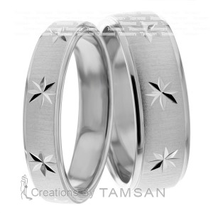 5.00mm Wide, His and Hers Wedding Bands