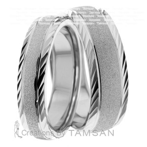 7mm and 5mm Wide, Matching Wedding Ring Set