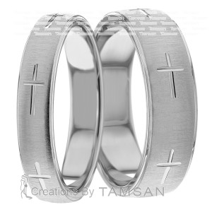 6mm and 4mm Wide, Matching Wedding Ring Set