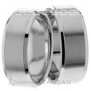 8mm Wide, Matching Wedding Ring Set