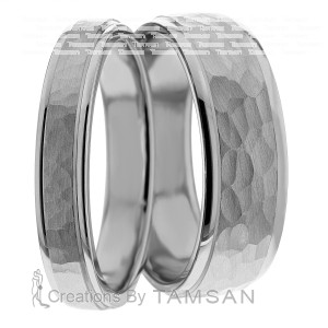 7mm and 4mm Wide, Matching Wedding Ring Set