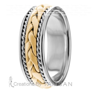 7.5mm Wide Handmade Wedding Bands