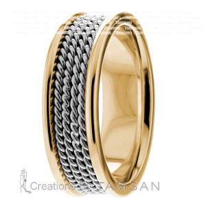 7mm Wide Handmade Wedding Bands