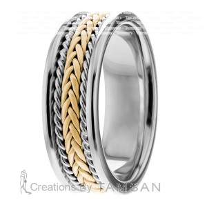 7mm Wide Handmade Wedding Bands