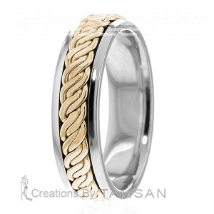 6mm Wide Handmade Wedding Bands