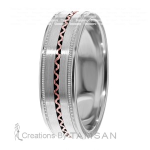 7mm Wide Handmade Wedding Bands