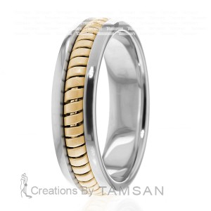 6mm Wide Handmade Wedding Bands