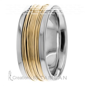 9mm Wide Handmade Wedding Bands