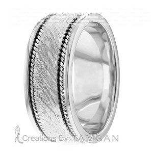 Tree Bark Wedding Band HM7155