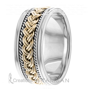 9mm Wide Handmade Wedding Bands