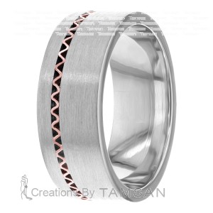 8mm Wide Handmade Wedding Bands