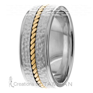 8.5mm Wide Handmade Wedding Bands