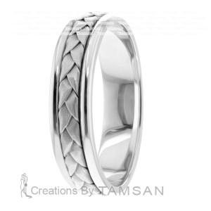 Three Strand Braid Wedding Band HM7179