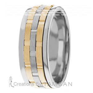 8mm Wide Handmade Wedding Bands