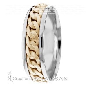 Cuban Link Handmade 6mm wide Wedding Ring