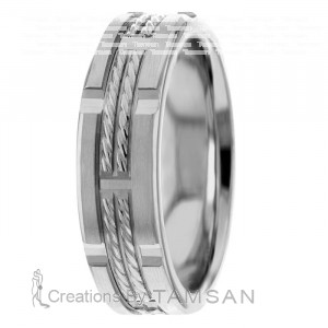 Twisted Milgrain Wedding Band HM7211