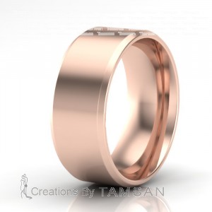 Beveled Edge Wedding Bands