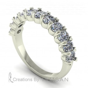 Diamond Oval Anniversary Ring 1.15Ctw